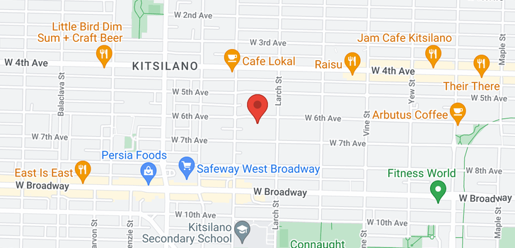 map of 2546 W 6TH AVENUE